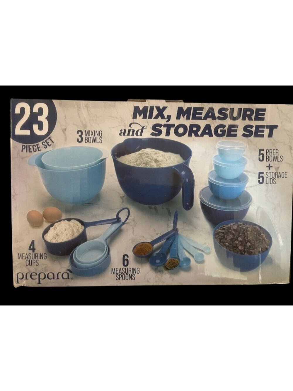 Prepara 23 Piece Mix, Measure and Storage Kitchen Prep Set BPA-free New in Box